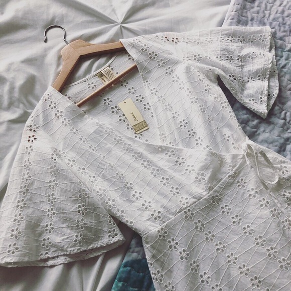 White Japna Broderie Wrap Dress - Picture 4 of 6